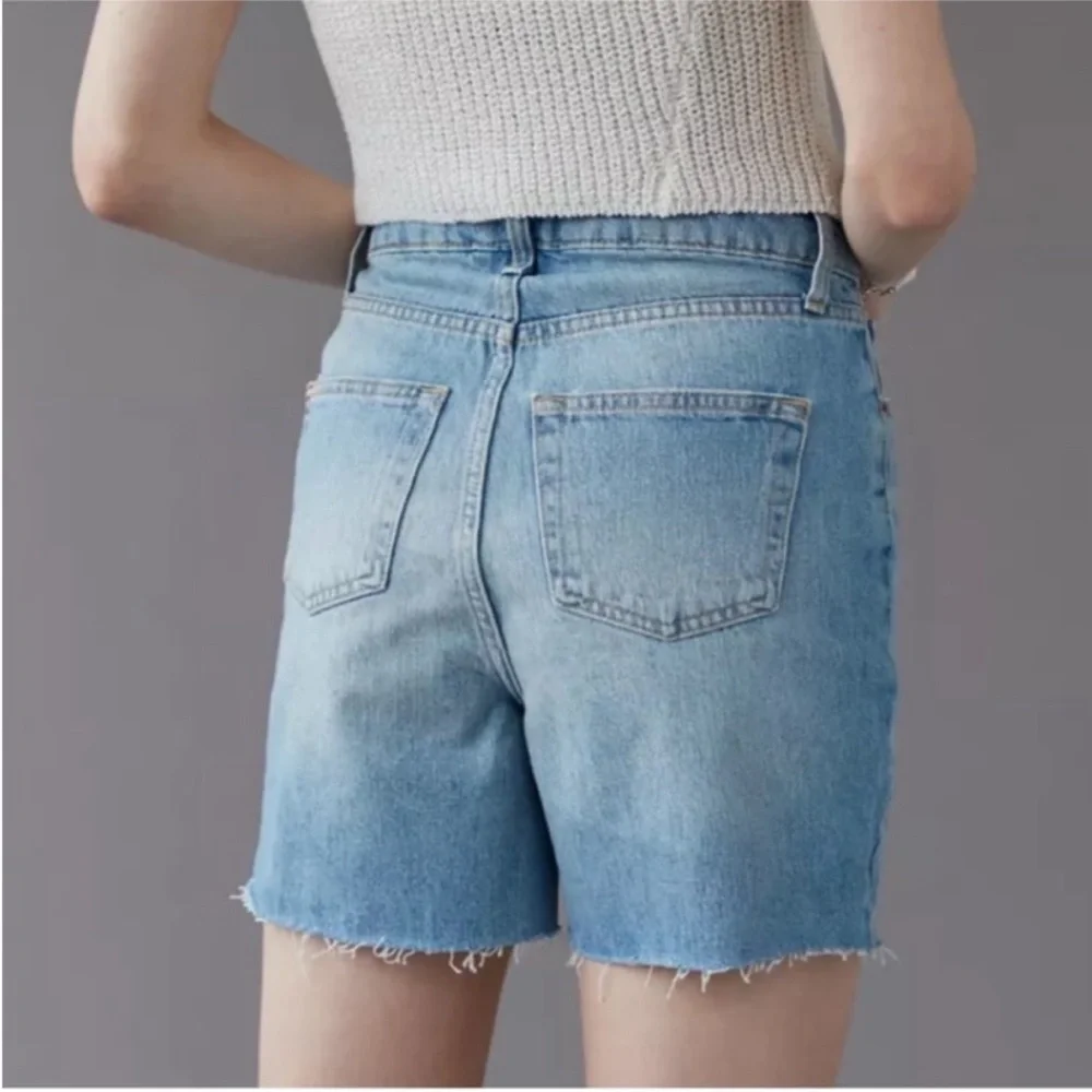 Urban Outfitters | BDG Raw Hem Long Inseam Denim Jean Shorts Blue New 27 Waist